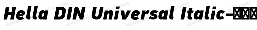 Hella DIN Universal Italic字体转换